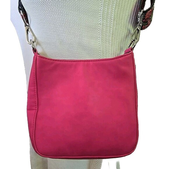 K. Carroll Ashley Crossbody Bag Purse Vegan Suede 2 Straps Guitar Floral - Picture 3 of 10